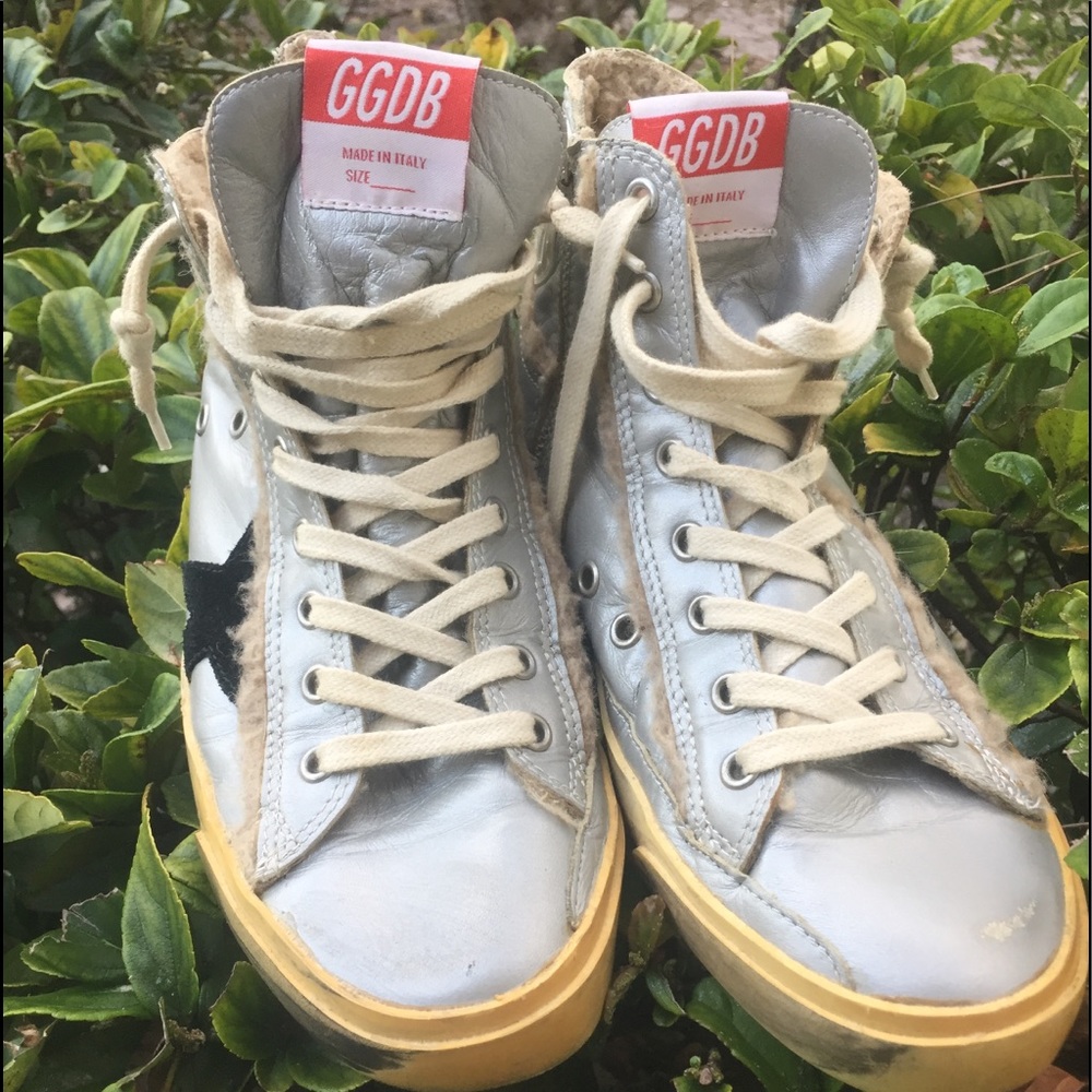 Golden Goose Francy • Metallic / Black 38